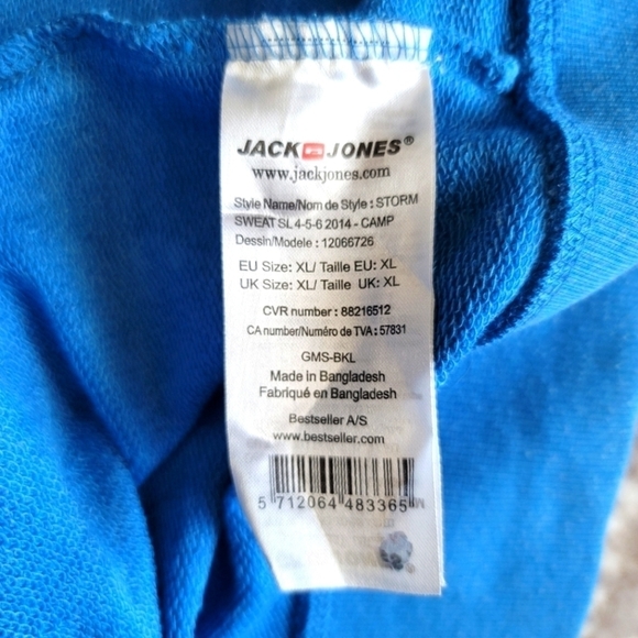 JACK and JONES Vest with Hoodie Size XL Blue - Picture 11 of 13